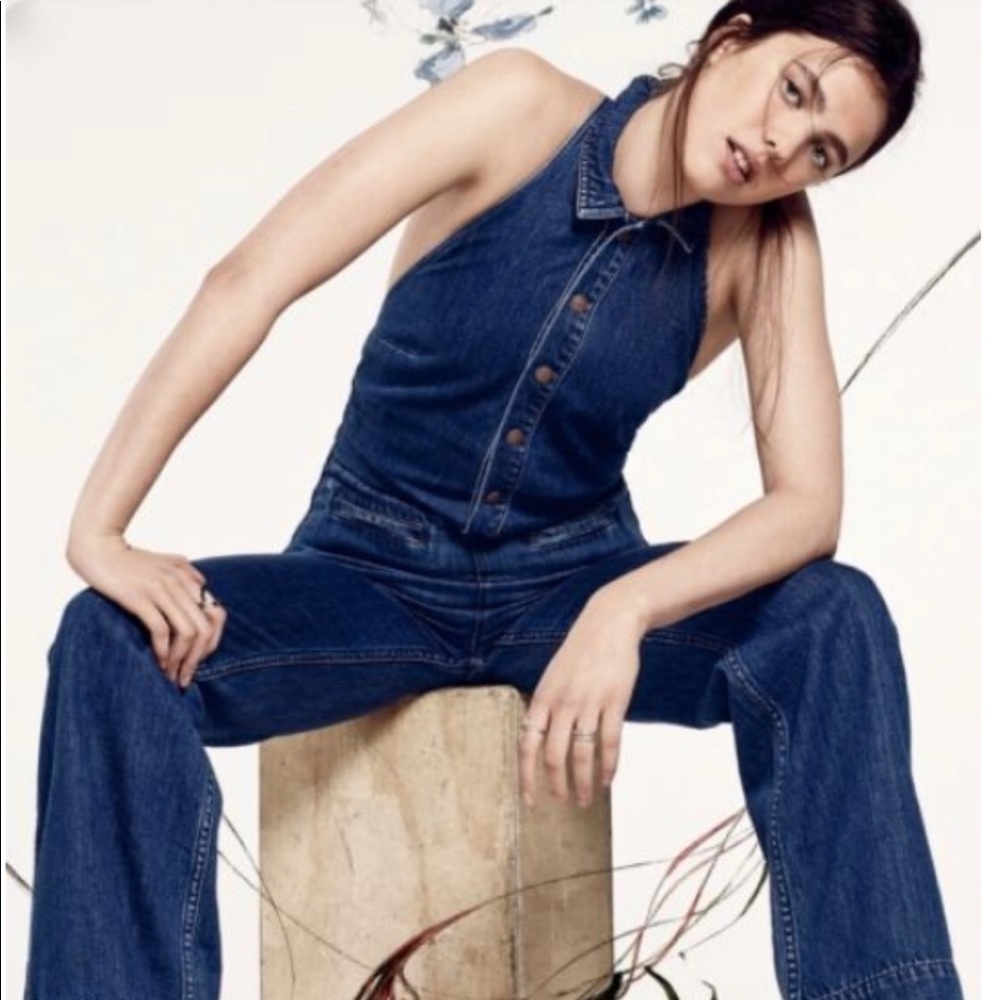 Free People denim jumpsuit. Tags still on!